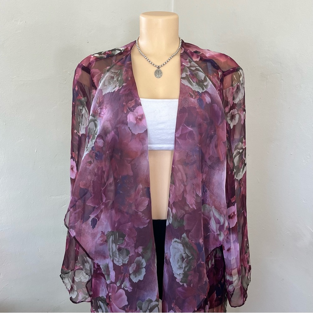 American Vintage Sheer Floral Cardigan